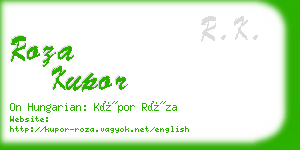 roza kupor business card